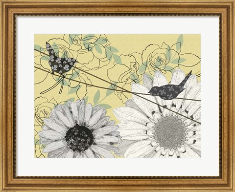 Framed Birds on a Wire II Print