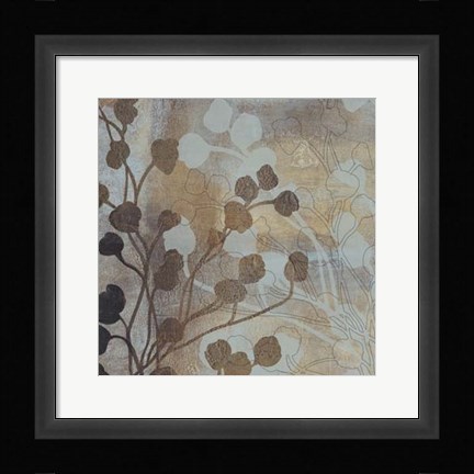 Framed Spa Blue &amp; Gold I Print