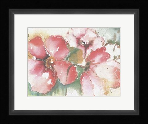 Framed Soft Poppies II Print