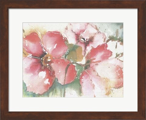 Framed Soft Poppies II Print