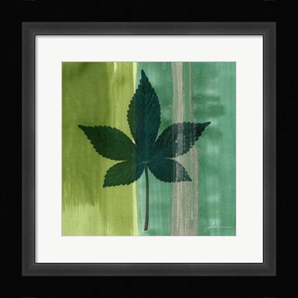 Framed Silver Leaf Tile IV Print