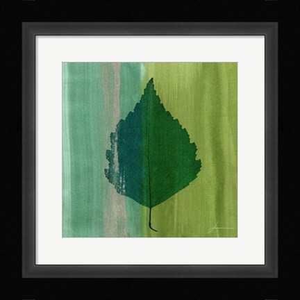 Framed Silver Leaf Tile VI Print