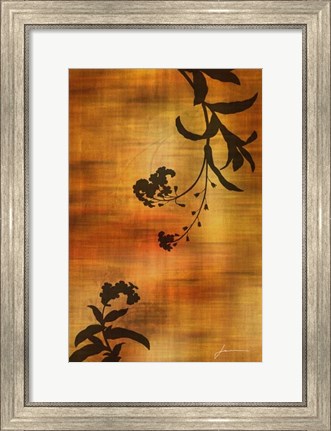 Framed Sepia Floral I Print