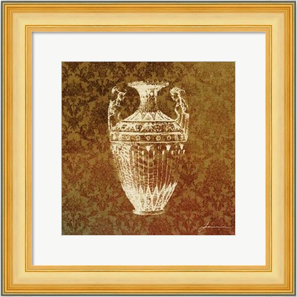 Framed Patterned Bottles II Print