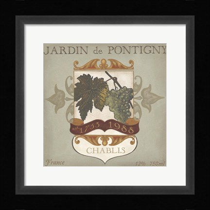 Framed Vintage Wine Labels I Print