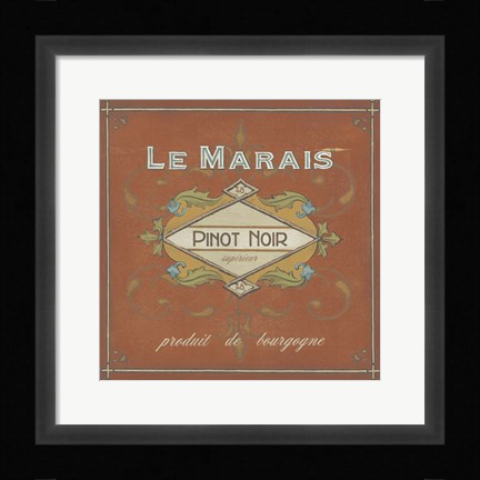 Framed Vintage Wine Labels II Print