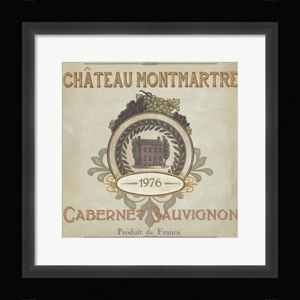 Framed Vintage Wine Labels III Print
