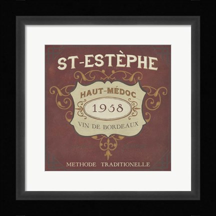 Framed Vintage Wine Labels IV Print