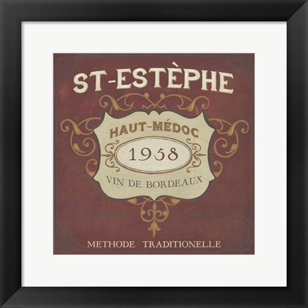 Framed Vintage Wine Labels IV Print