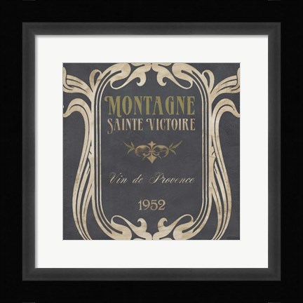 Framed Vintage Wine Labels V Print