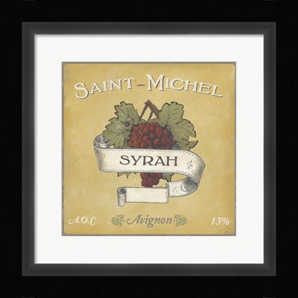 Framed Vintage Wine Labels VI Print