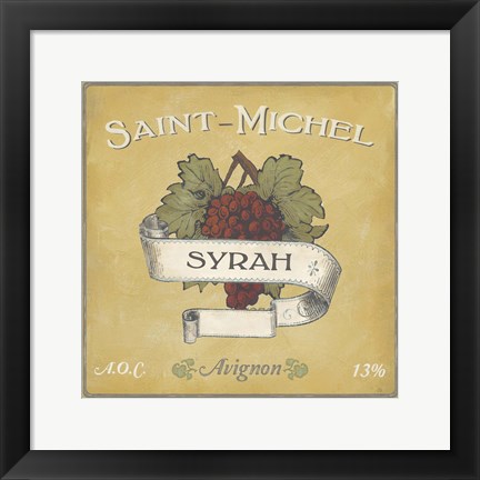 Framed Vintage Wine Labels VI Print