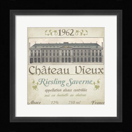 Framed Vintage Wine Labels VII Print