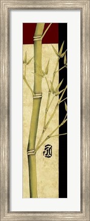 Framed Meditative Bamboo Panel I Print