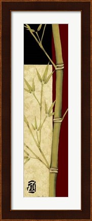 Framed Meditative Bamboo Panel II Print
