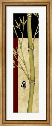Framed Meditative Bamboo Panel IV Print