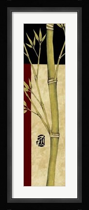 Framed Meditative Bamboo Panel IV Print