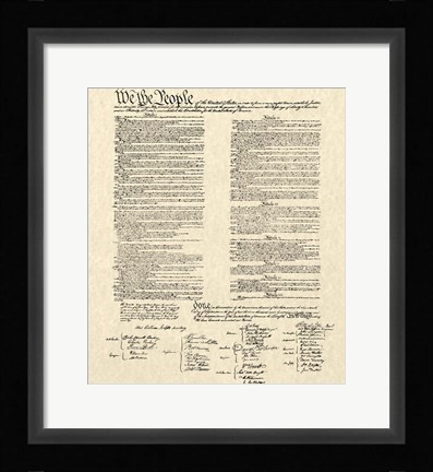 Framed Constitution Document Print
