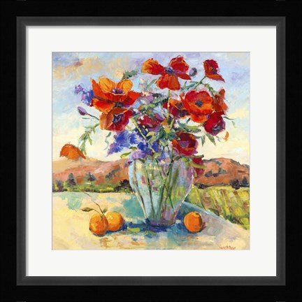 Framed Floral Kaleidoscope II Print