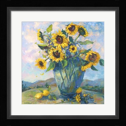 Framed Floral Kaleidoscope III Print