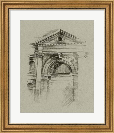 Framed Charcoal Architectural Study II Print