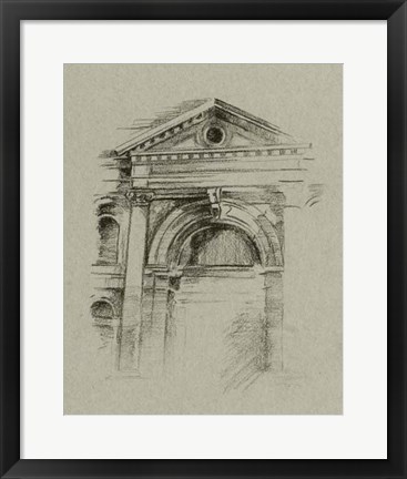 Framed Charcoal Architectural Study II Print