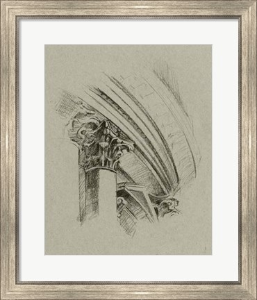 Framed Charcoal Architectural Study III Print