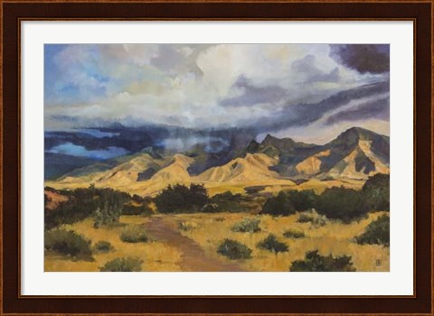 Framed Desert Mountain Light Print