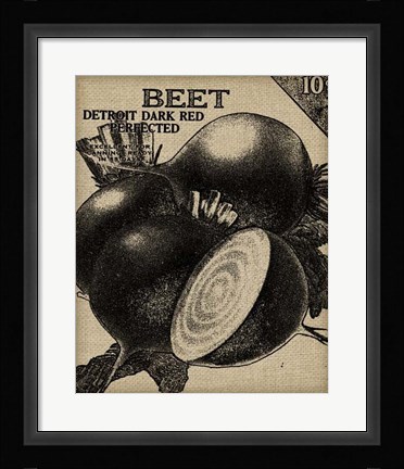 Framed Vintage Seed Pack III Print