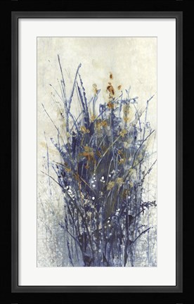 Framed Indigo Floral I Print