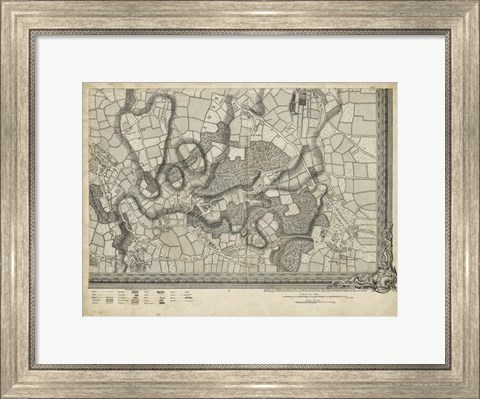 Framed Map of London Grid XVI Print