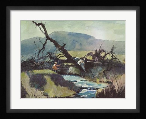 Framed Fishing Retreat III Print