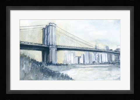 Framed City Bridge I Print