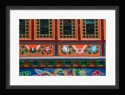 Framed Buddhist temple, Namche Bazaar, Solukhumbu, Nepal. Print