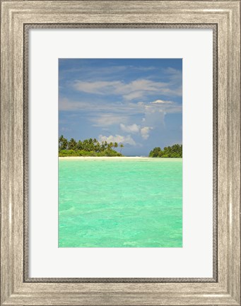 Framed Medahutthaa Island, North Huvadhoo Atoll, Southern Maldives, Indian Ocean Print