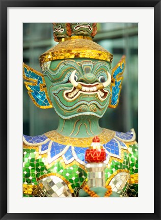 Framed Art work sculpture of mask in Bangkok Thailand Print