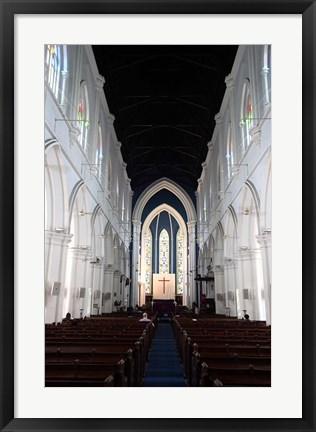 Framed Singapore. The interior view of St. Andrew&#39;s Cathedral Print