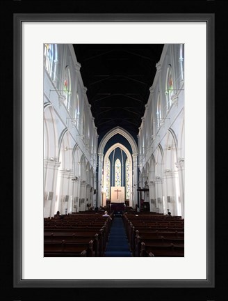 Framed Singapore. The interior view of St. Andrew's Cathedral Print