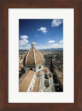 Framed Piazza del Duomo with Basilica of Saint Mary of the Flower, Florence, Italy Print