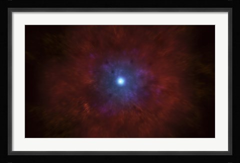 Framed Illustration of a massive star going supernova Print