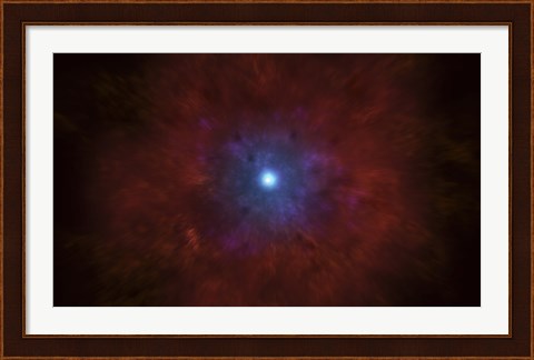 Framed Illustration of a massive star going supernova Print
