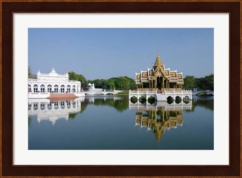 Framed Aisawan Dhipaya Asana Pavilion, Royal Summer Palace, Bangkok, Thailand Print