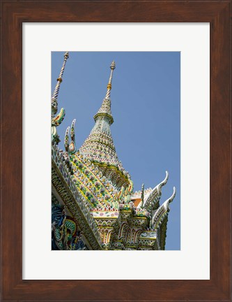 Framed Roof detail, Grand Palace, Bangkok, Thailand Print