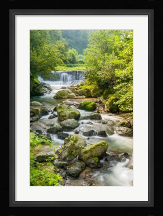 Framed Waterfall and River, Rize, Black Sea Region of Turkey Print