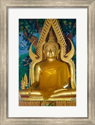 Framed Thailand, Ko Samui, Golden Buddha, Prayer House Print