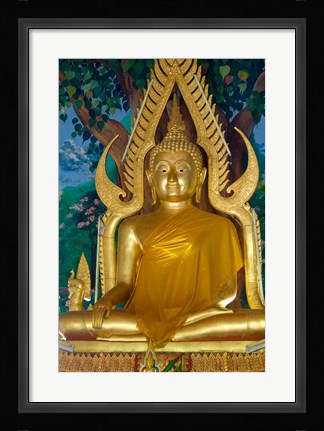 Framed Thailand, Ko Samui, Golden Buddha, Prayer House Print