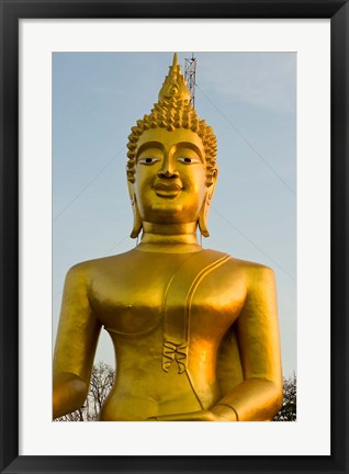 Framed Wat Phra Yai, Buddha of Chonburi, Pattaya, Thailand Print