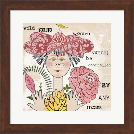 Framed Wild Old Woman II Print
