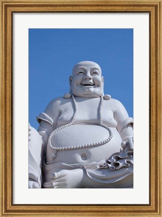 Framed Big Happy Buddha statue, My Tho, Vietnam Print