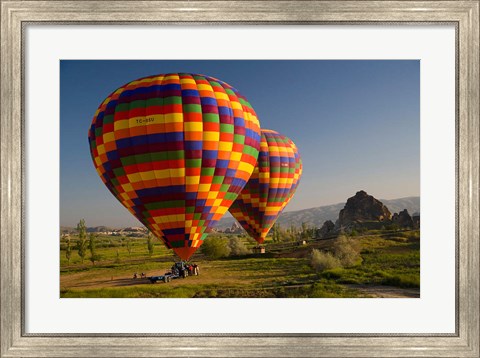 Framed Turkey in Cappadocia and hot air ballooning Print